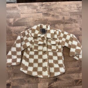 Toddler Checkered Sherpa Jacket